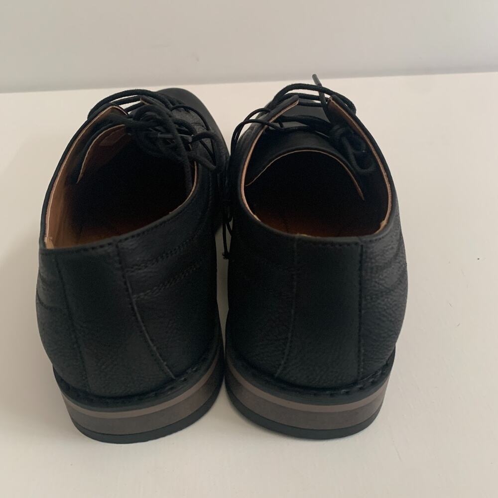 Perry Ellis Portfolio Men's Sz 9W Ultra Foam Bennett Wide Black Dress Shoes - Picture 6 of 14
